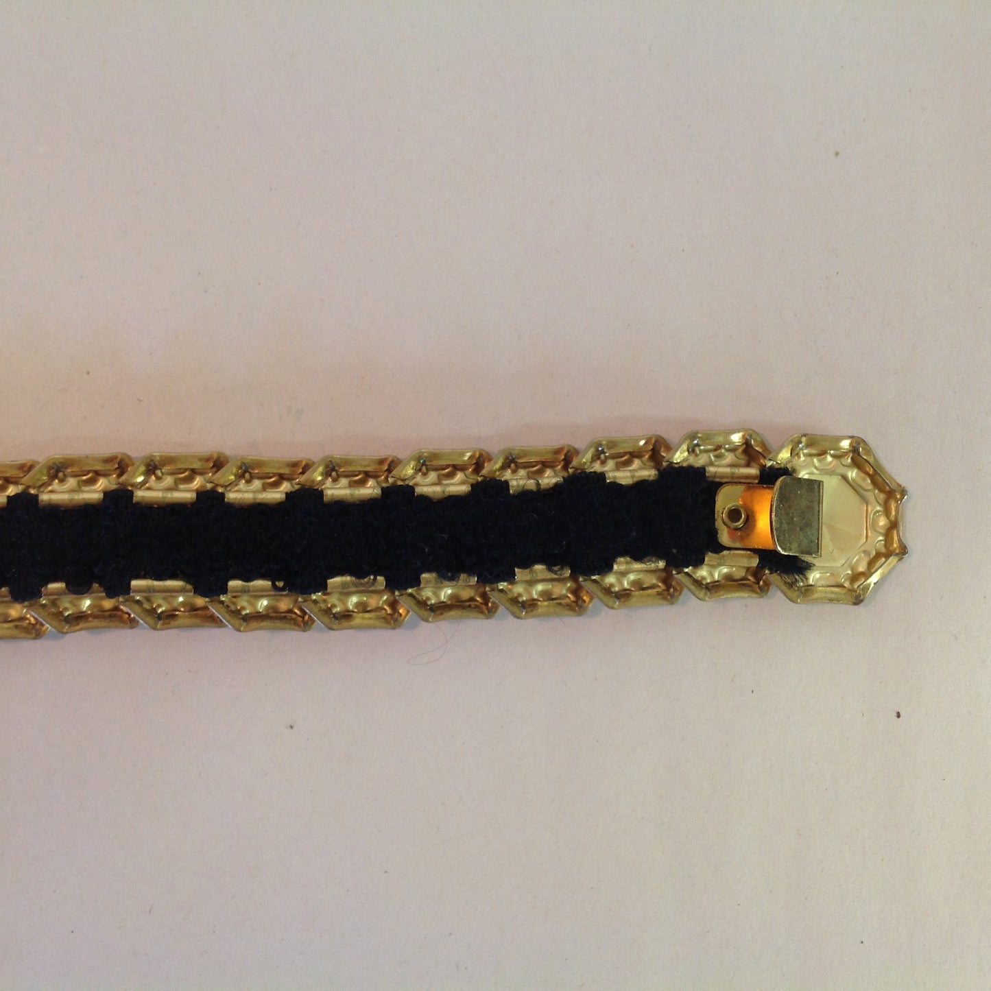 Vintage Gold Tone Women's Reticulated Stretch Belt Octagon Style Coin 30