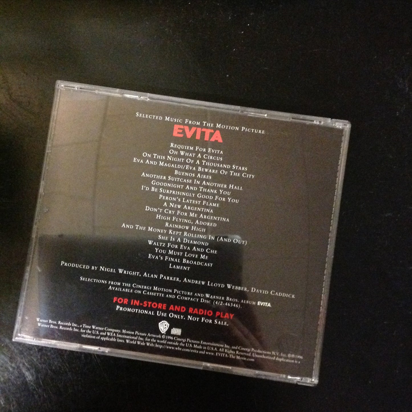 EVITA (Soundtrack) *Single #95
