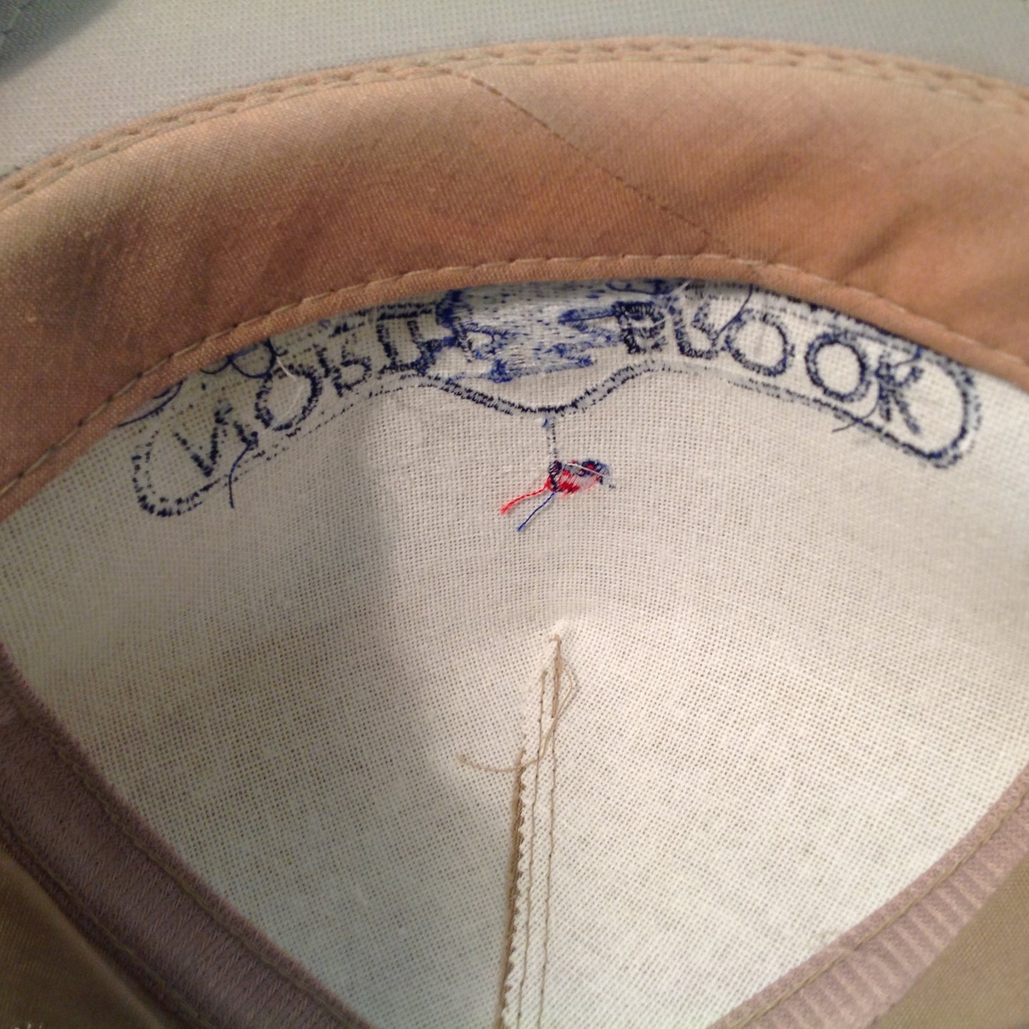 Vintage Yupoong North Brook Golf Club Luxemburg Wisconsin Souvenir Tan Rope Brim Baseball Cap