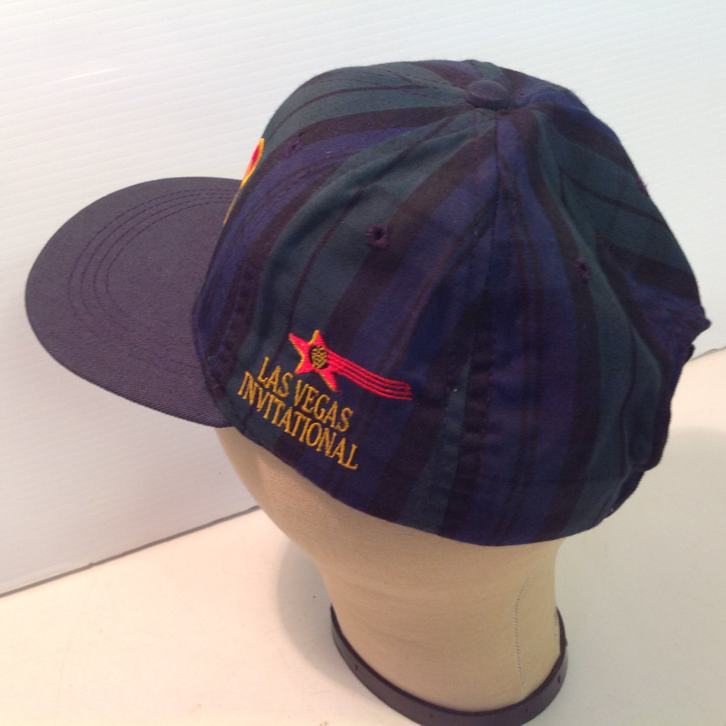 Vintage Imperial Headwear Tournament Players Club Summerlin Las Vegas Valley Nevada Golf Club Souvenir Las Vegas Invitational Tournament Blue Green Tartan Baseball Cap