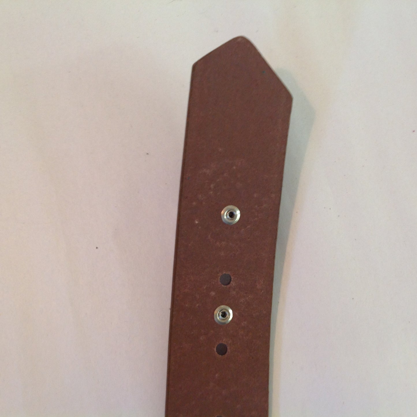 Vintage Women's XL Tan New York & Company Bonded Leather Belt with Rhinestone and Brass Stud Accents 39