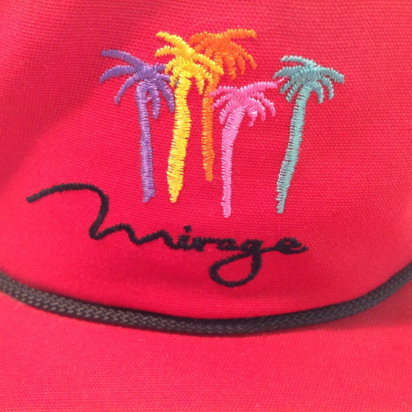 Vintage Souvenir Mirage Hotel Casino Las Vegas Nevada Red Baseball Cap