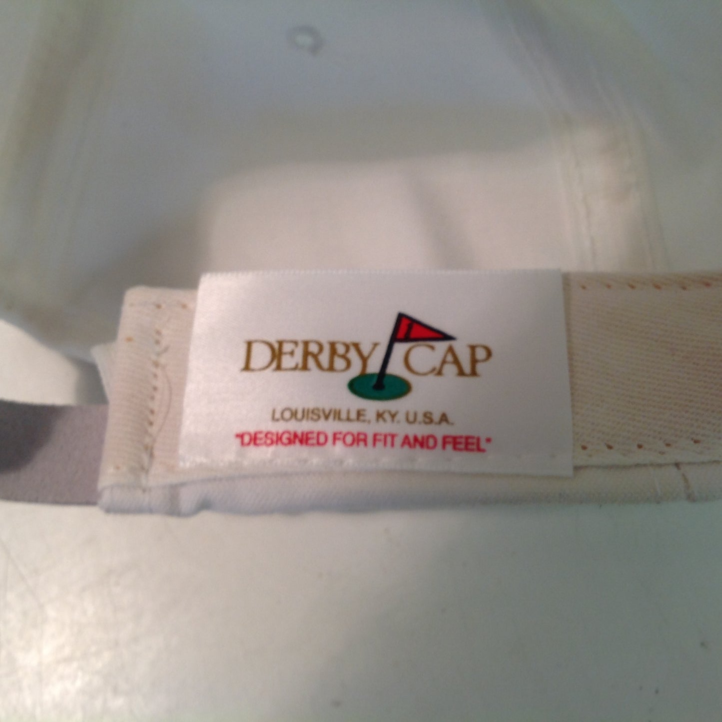 Vintage Derby Cap Heron Point North Myrtle Beach Tournament Souvenir White and Red Baseball Cap