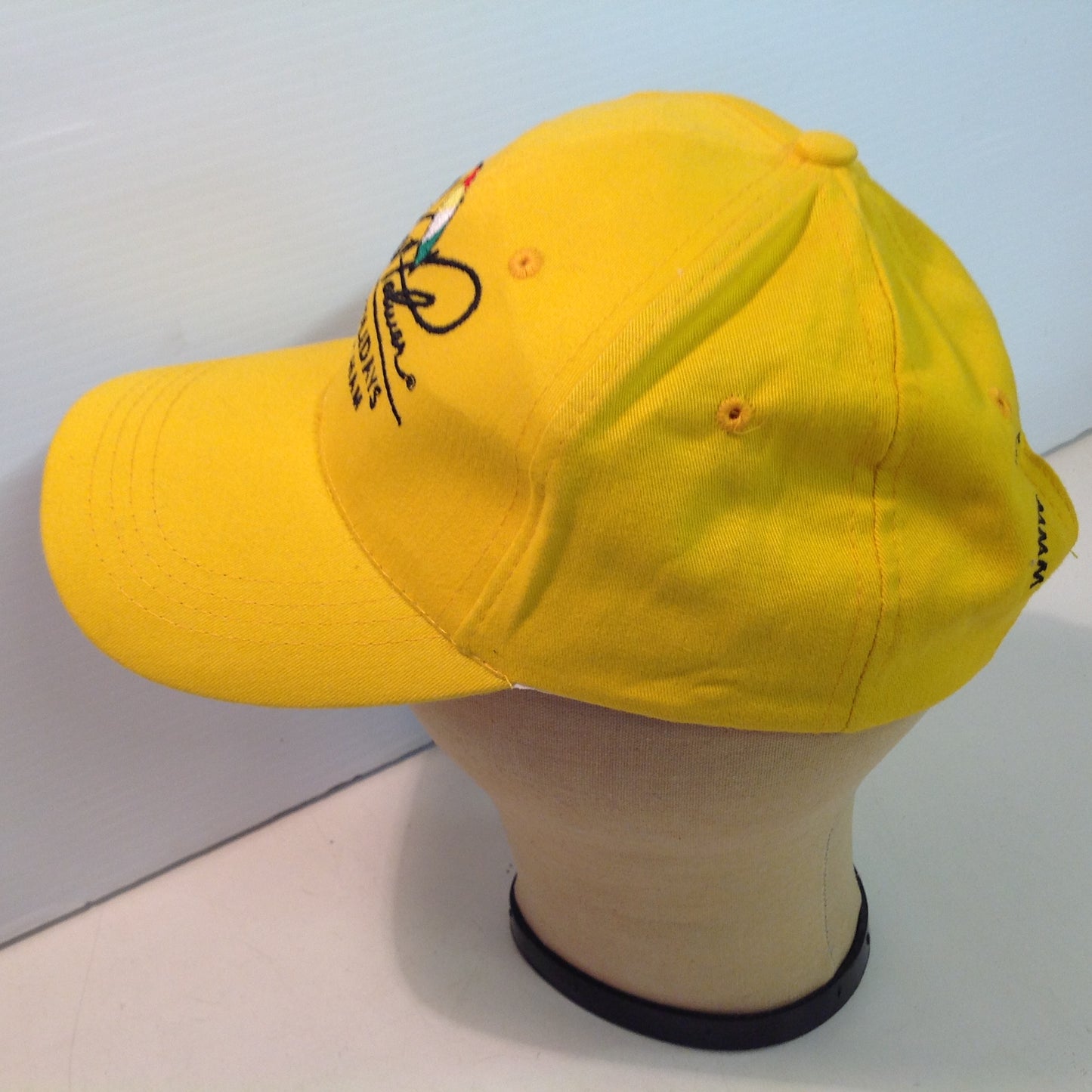 Vintage Souvenir Arnold Palmer Golf Holidays by Wyndham Foursome Golf Tournament Greensboro North Carolina Yellow Baseball Cap