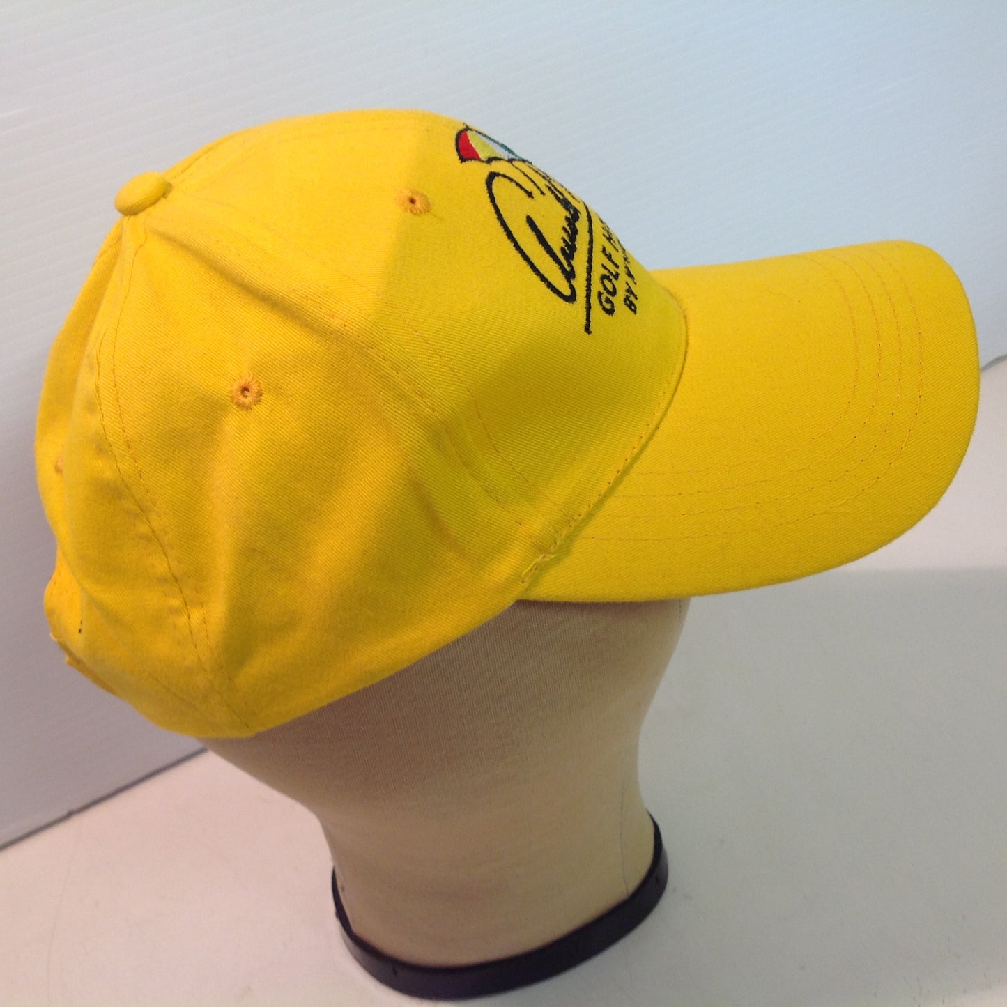Vintage Souvenir Arnold Palmer Golf Holidays by Wyndham Foursome Golf Tournament Greensboro North Carolina Yellow Baseball Cap