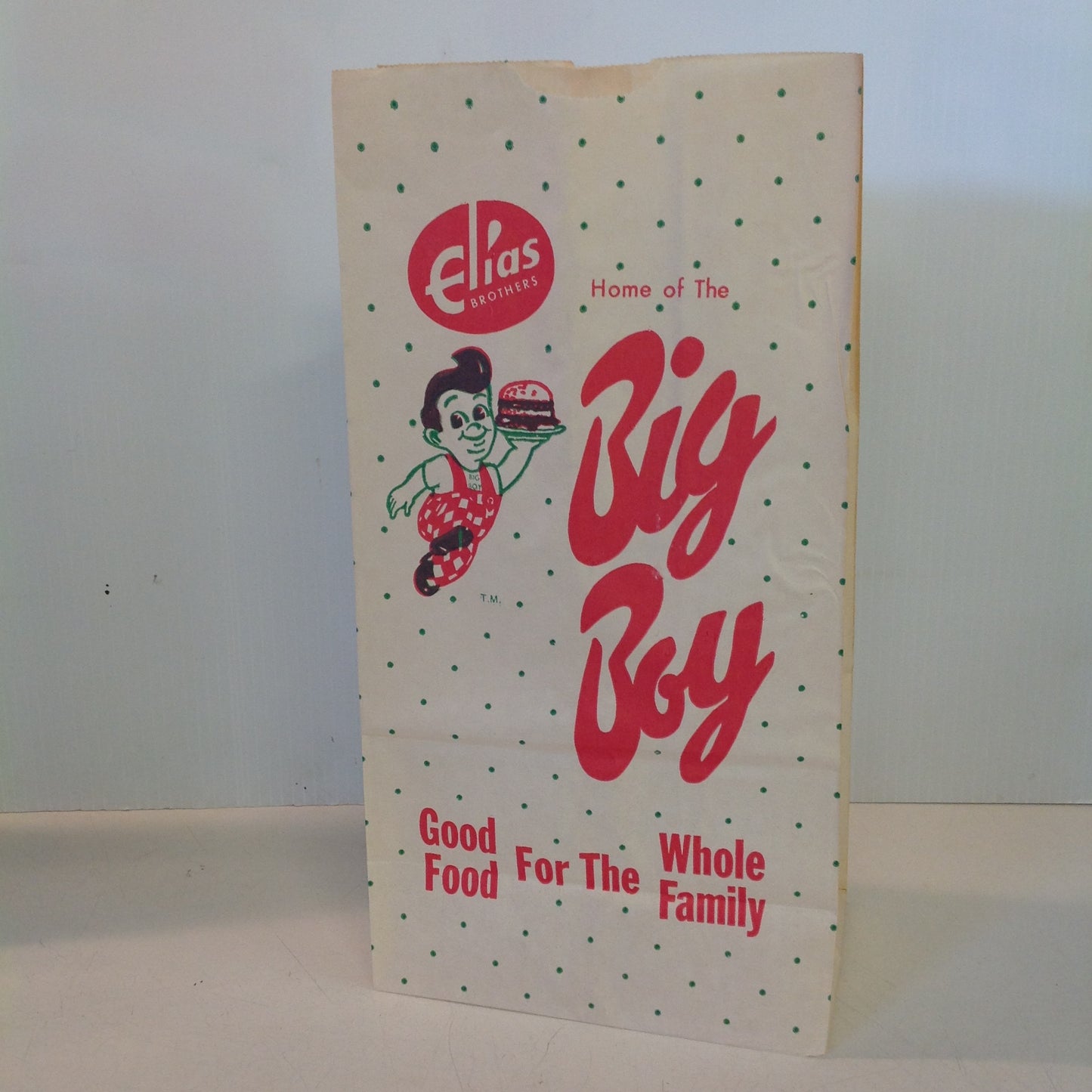 Vintage 1960's-70's Elias Brothers Home of the Big Boy Burger Restaurant Paper Bag