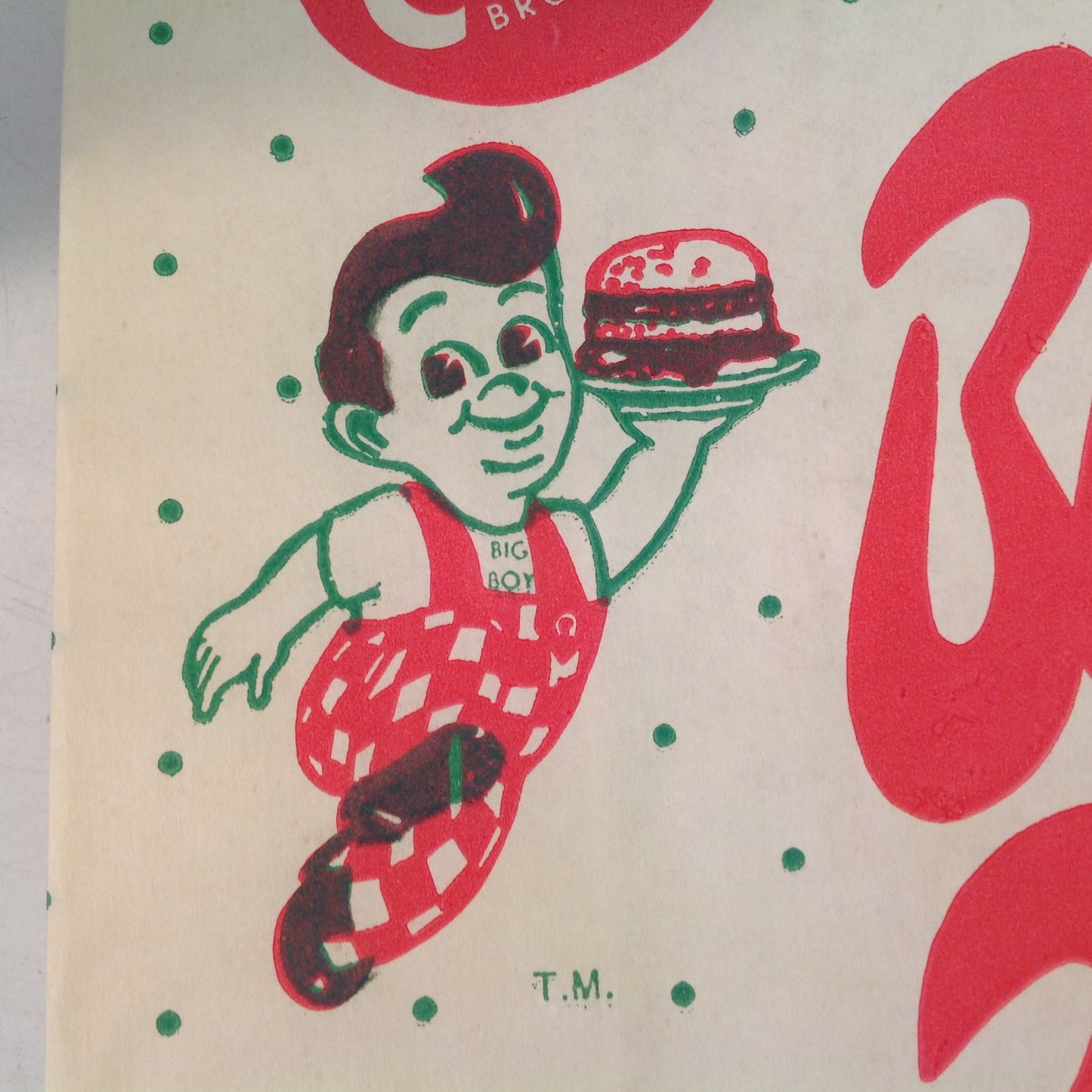 Vintage 1960's-70's Elias Brothers Home of the Big Boy Burger Restaurant Paper Bag