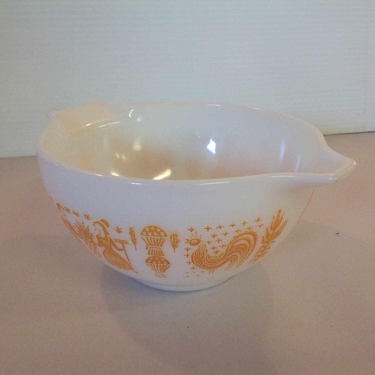 Vintage Rare 4 Piece Pumpkin Amish Butter Print Pyrex Bowl Set