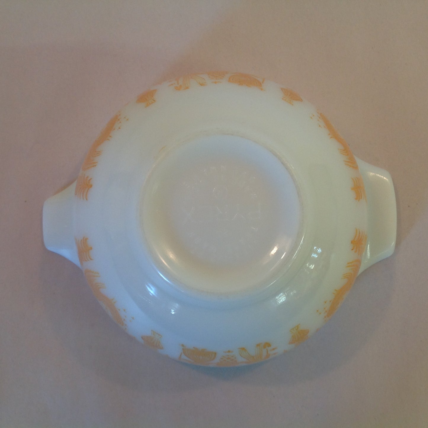 Vintage Rare 4 Piece Pumpkin Amish Butter Print Pyrex Bowl Set