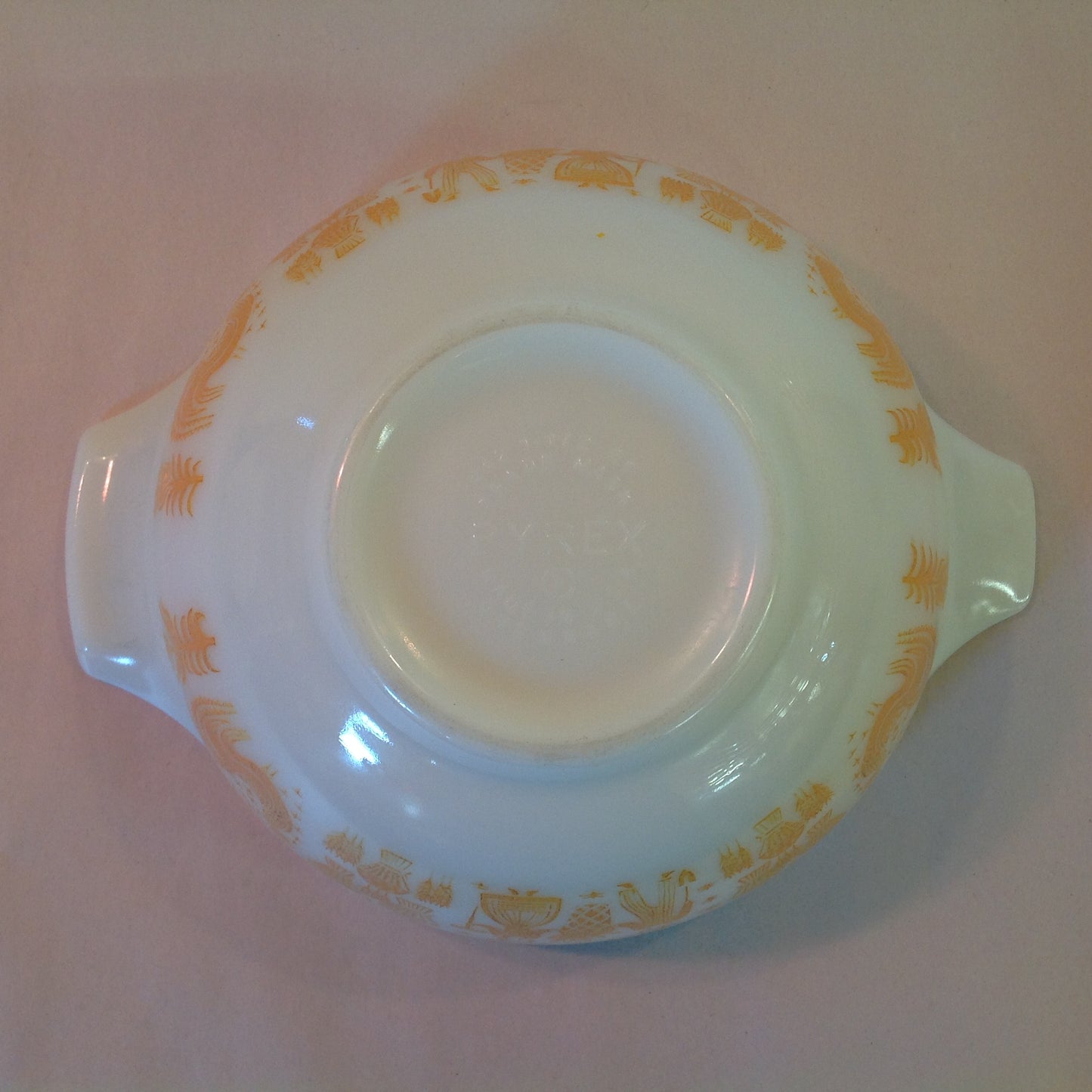 Vintage Rare 4 Piece Pumpkin Amish Butter Print Pyrex Bowl Set