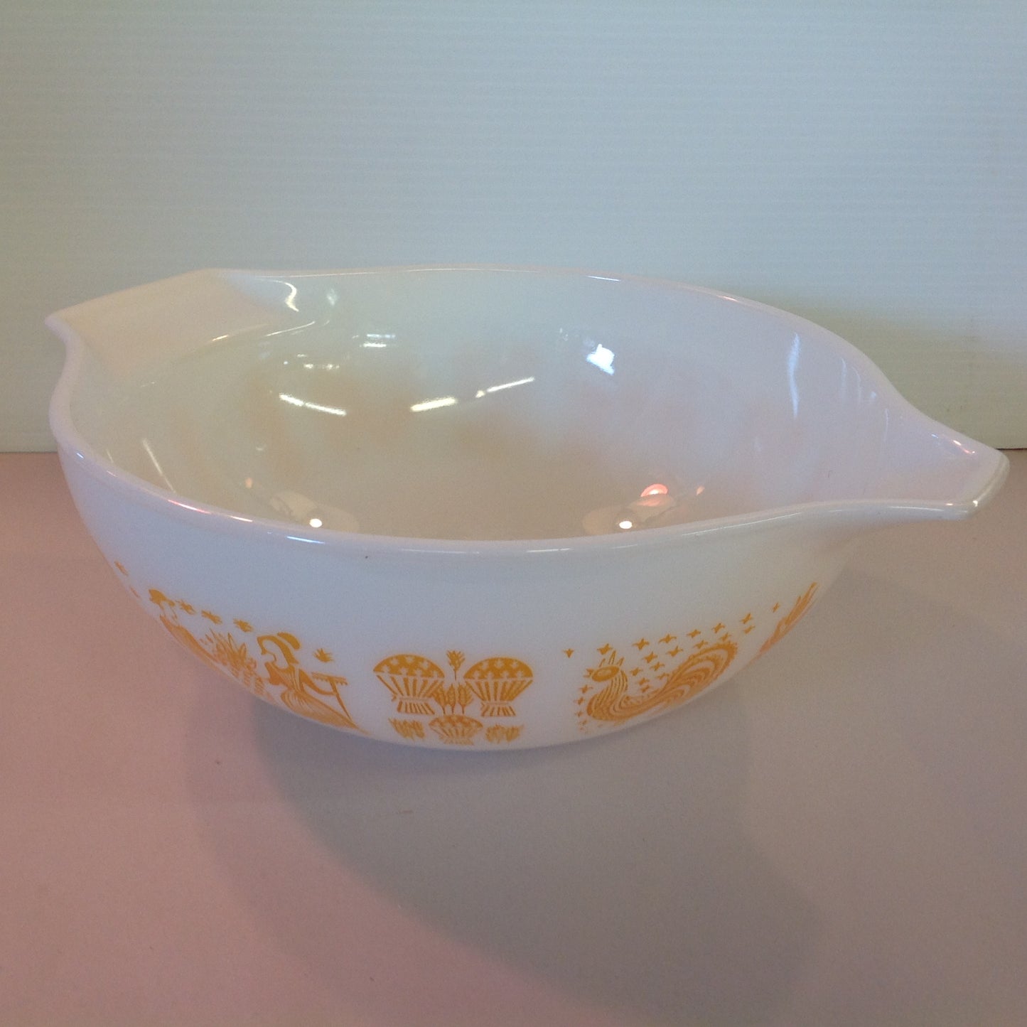 Vintage Rare 4 Piece Pumpkin Amish Butter Print Pyrex Bowl Set