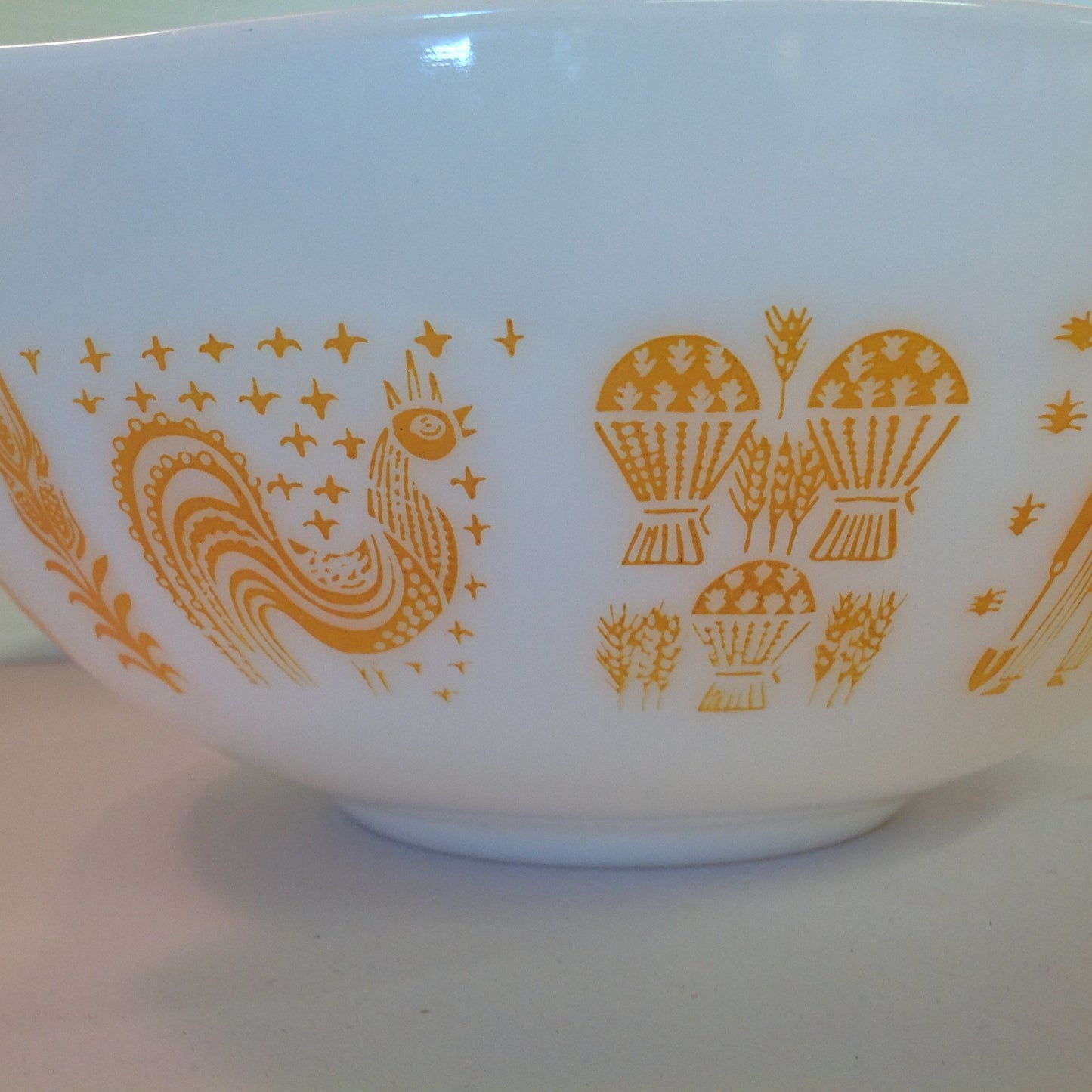 Vintage Rare 4 Piece Pumpkin Amish Butter Print Pyrex Bowl Set