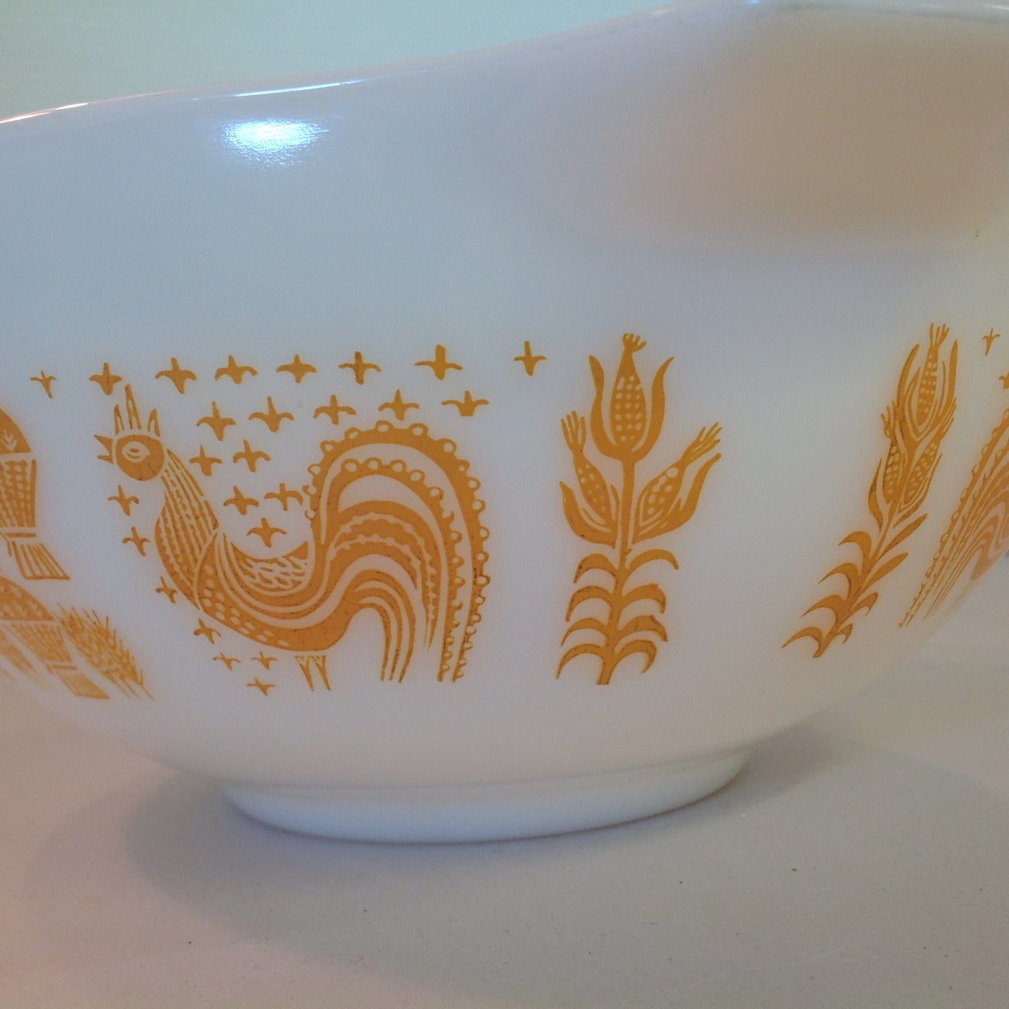 Vintage Rare 4 Piece Pumpkin Amish Butter Print Pyrex Bowl Set