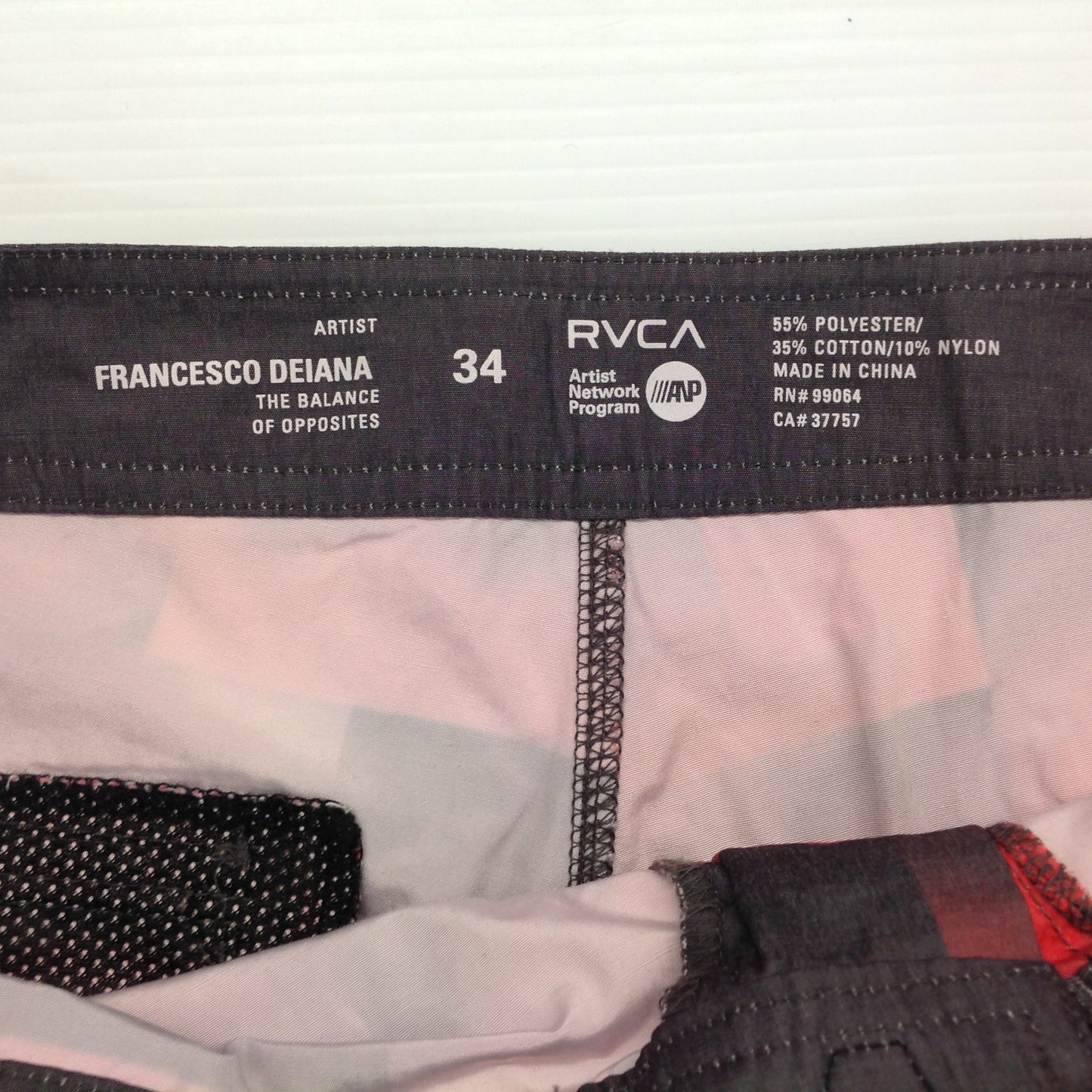 Vintage RCVA Board Shorts Francesco Deiana Artist Balance of Opposites Network Program