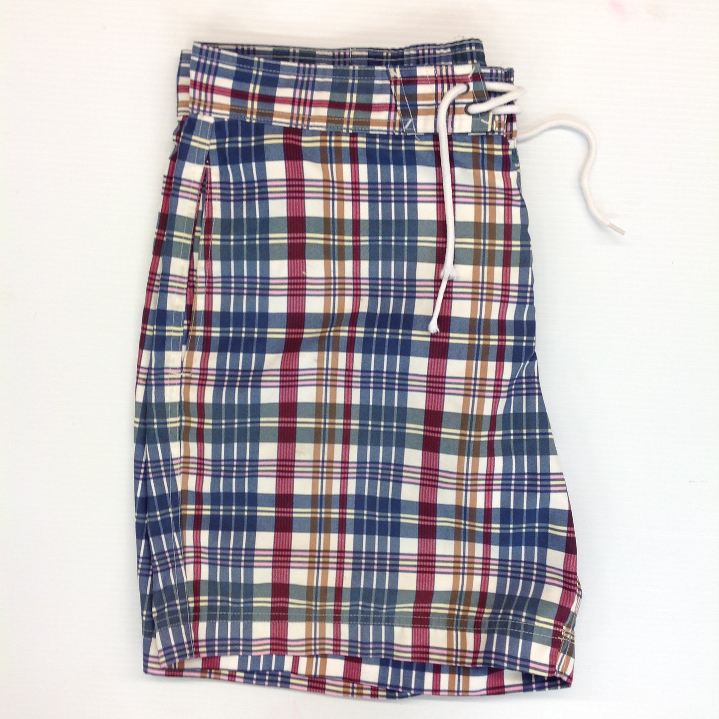 Vintage Brooks Brothers 346 Men's Large Plaid Swim Trunks Shorts Bathing Suit Bermuda Style