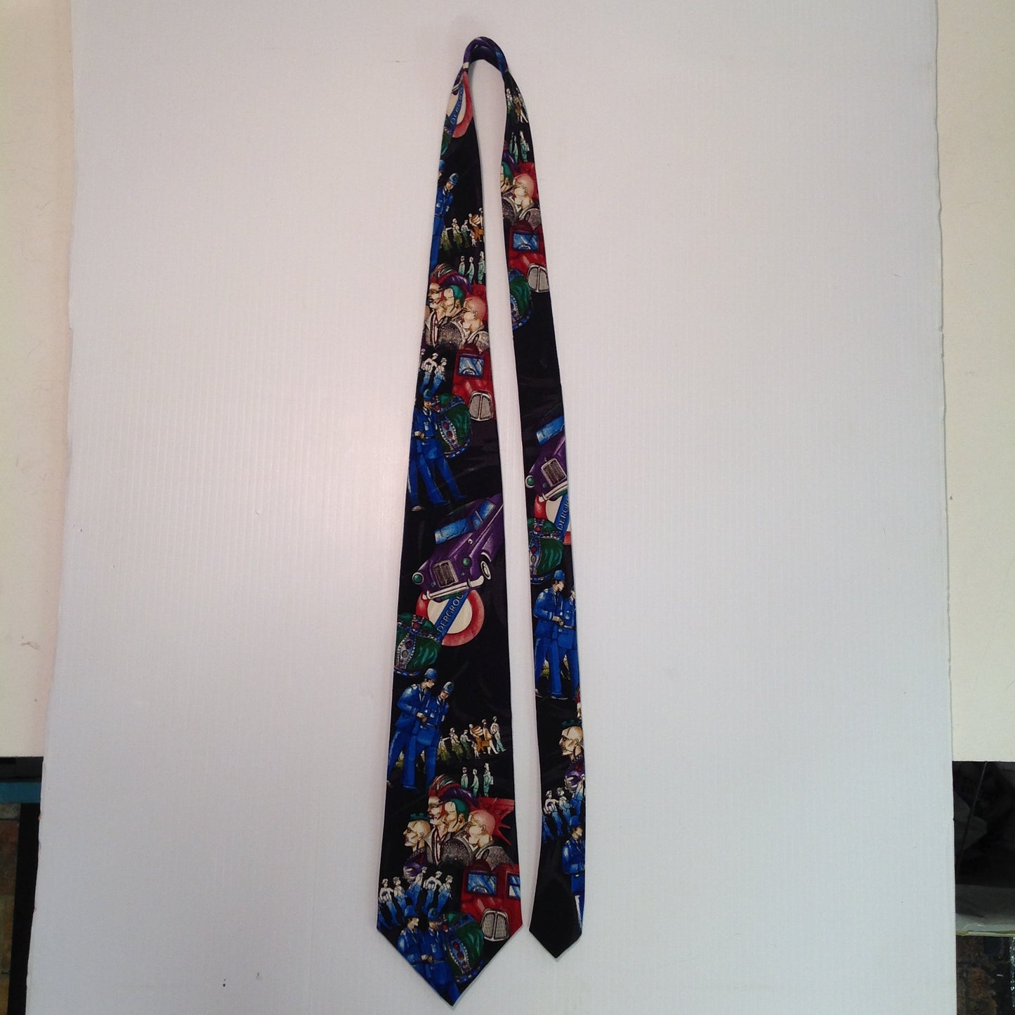Authentic Towncrest Nylon British Punk Street Bobbies London Underground Men's Black Tie