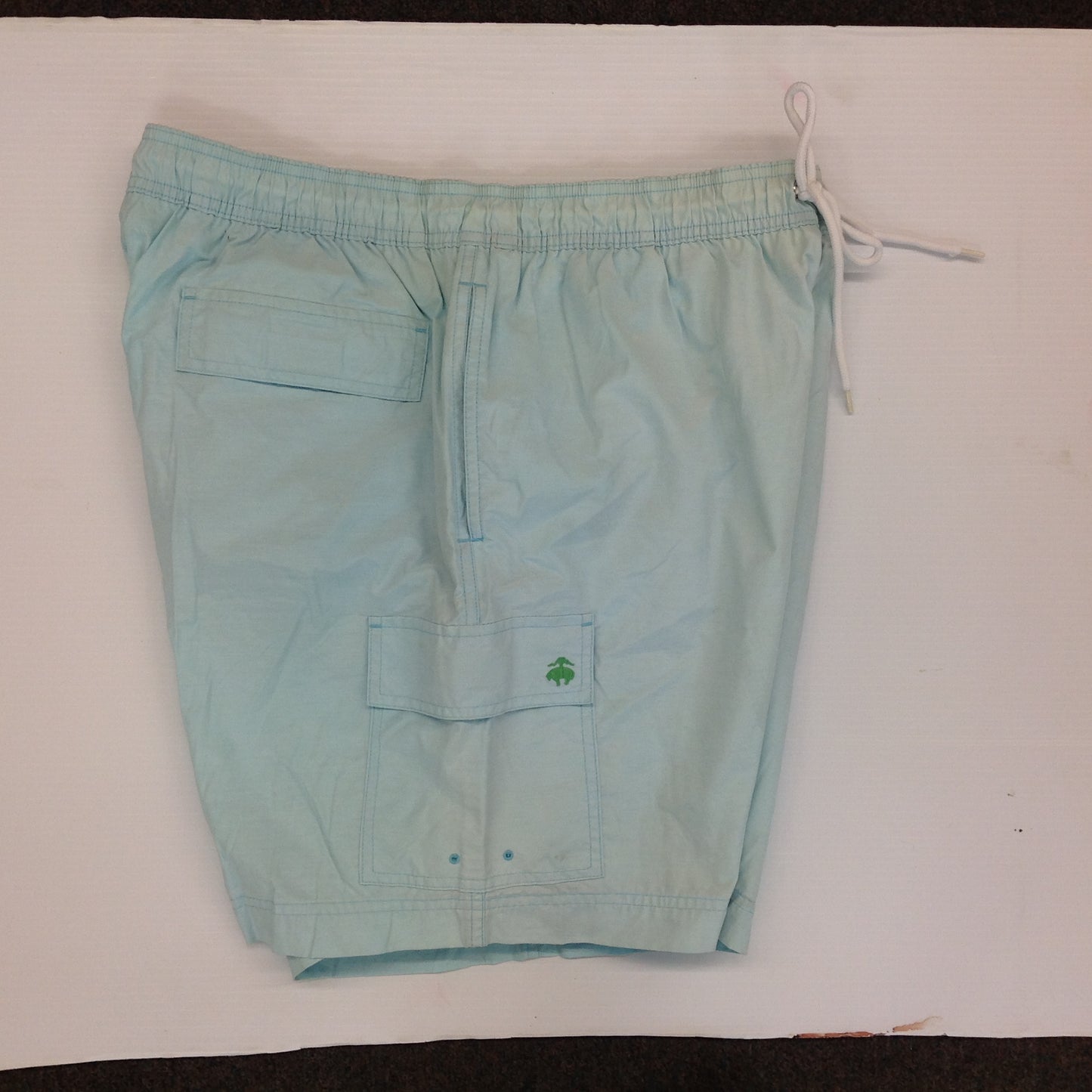 Vintage Brooks Brothers 346 Swim Trunks Shorts Pale Blue Bathing Suit Men's Large