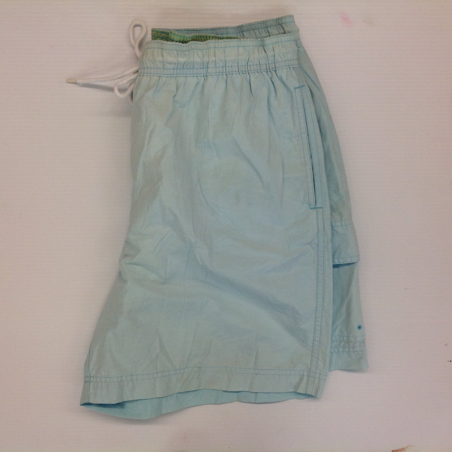 Vintage Brooks Brothers 346 Swim Trunks Shorts Pale Blue Bathing Suit Men's Large