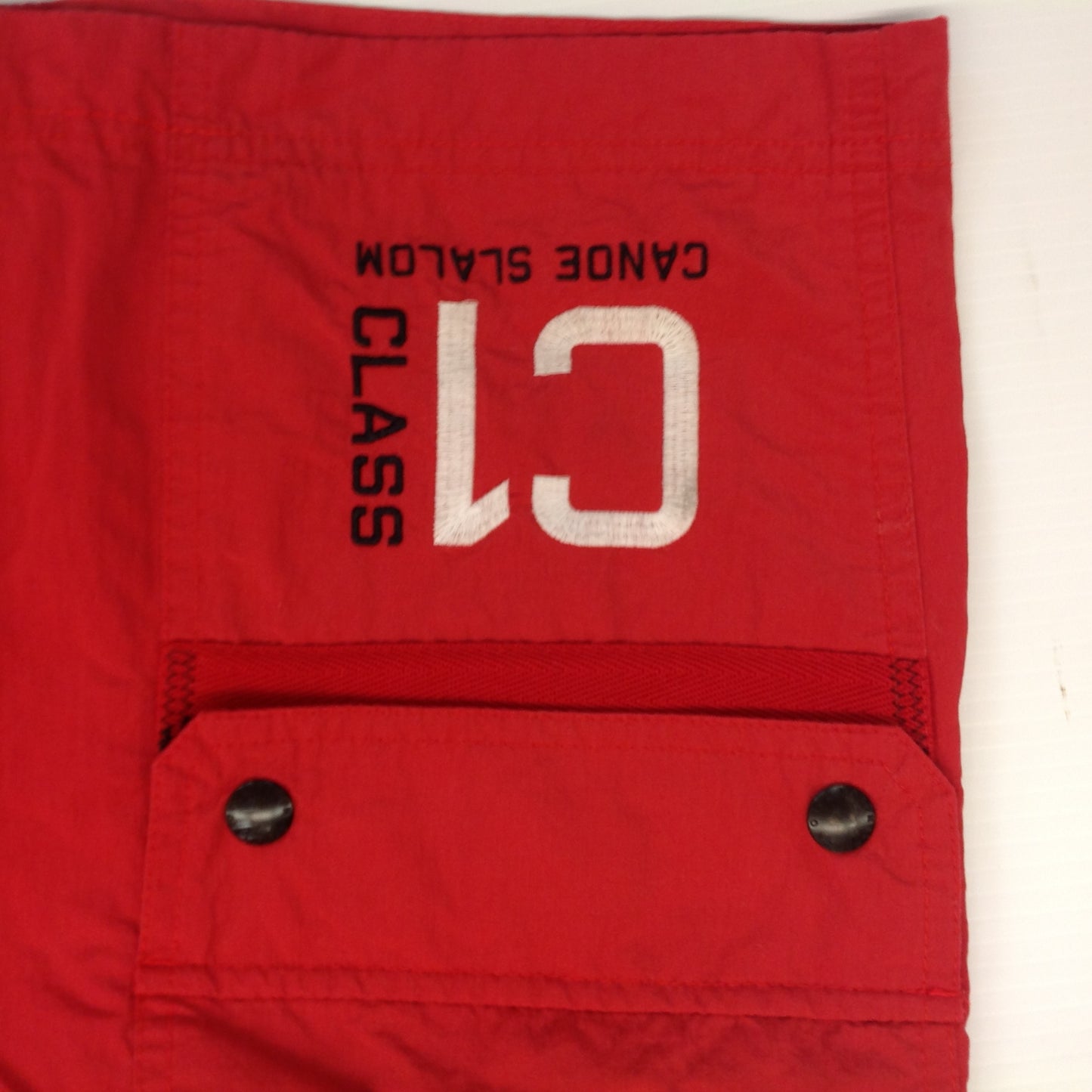 Vintage Polo by Ralph Lauren Red Men's XL C1 Class Canoe Slalom Swim Trunks Board Shorts Bathing Suit