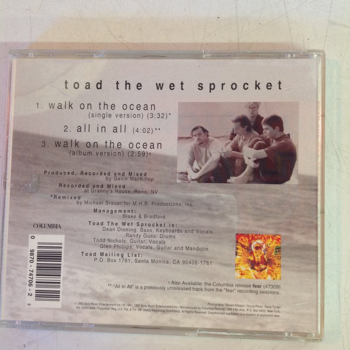 Toad The Wet Sprocket - Walk On The Ocean *Single #202