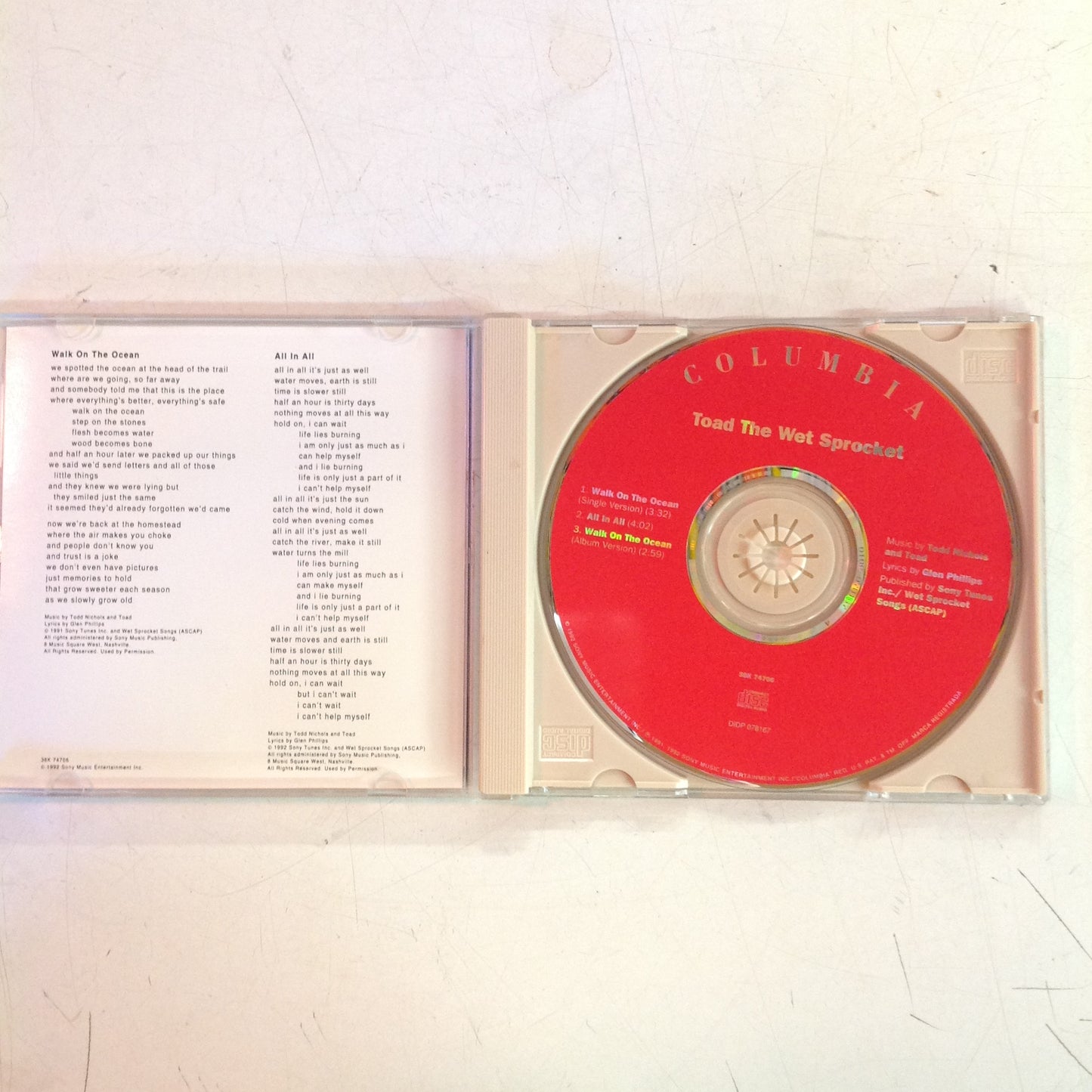 Toad The Wet Sprocket - Walk On The Ocean *Single #202