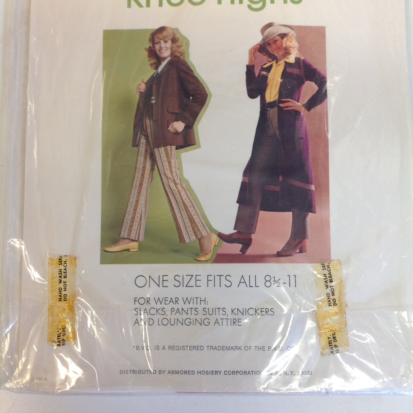 Vintage 1970's NOS Lady B.V.D. Sheer Knee Highs Nylon One Size Fits 8 1/2-11 Style 59 Dawn