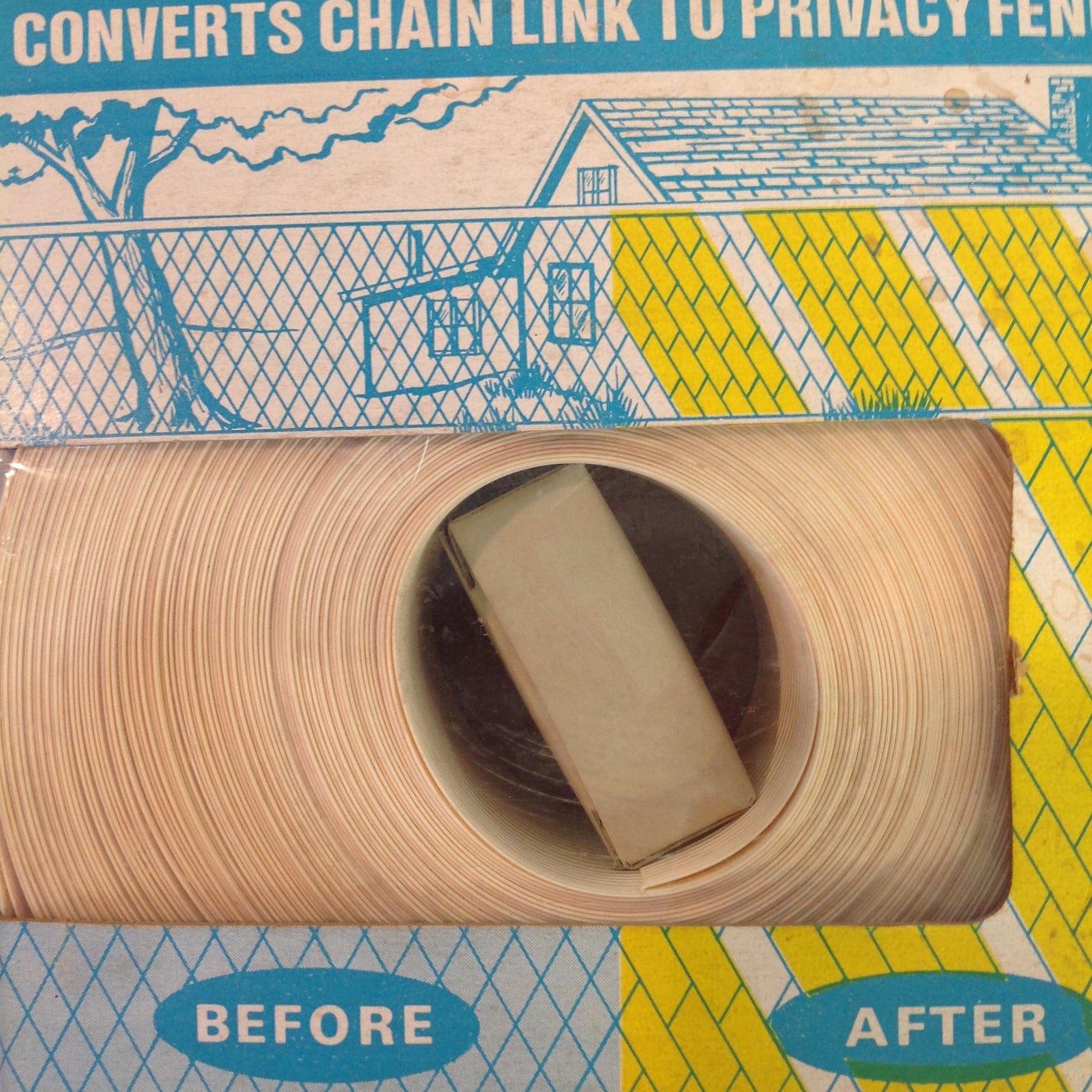 Vintage Mid Century NOS Patrician White Fence-Weave Chain Link Privacy Fence 100 Foot Roll