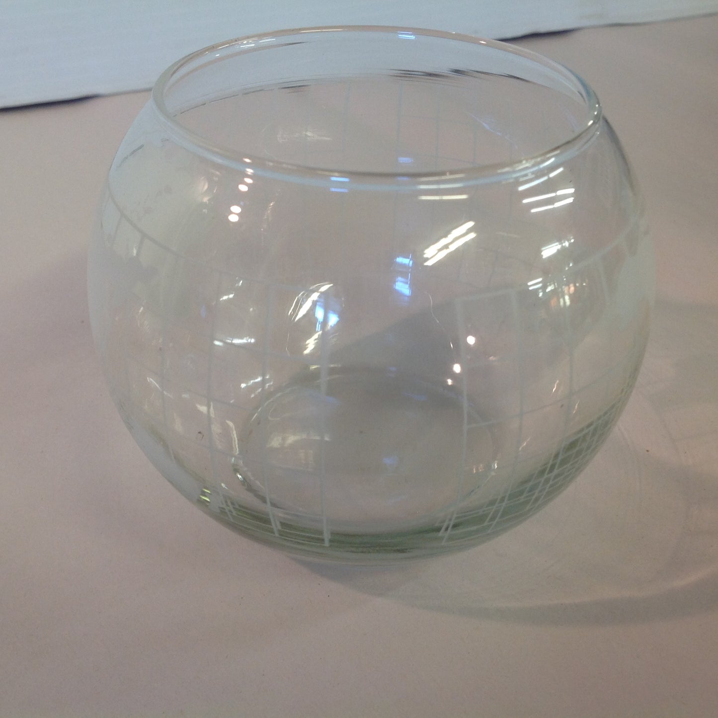 Vintage 1979 NOS Flambuoyants Floating Flame Candle Glass Bowl White Globe Image