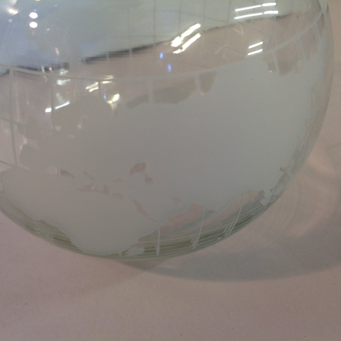 Vintage 1979 NOS Flambuoyants Floating Flame Candle Glass Bowl White Globe Image