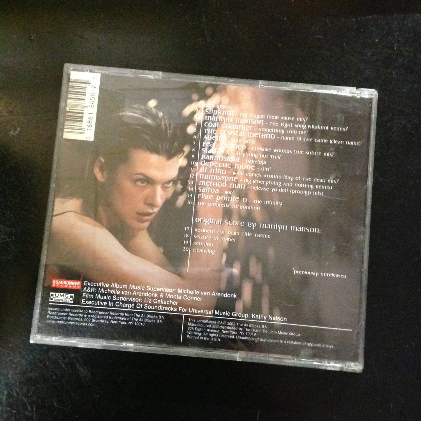 CD Resident Evil Soundtrack Roadrunner Records – RR 8450-2 Motion Picture Movie Video Game From and Inspired By Various Artists