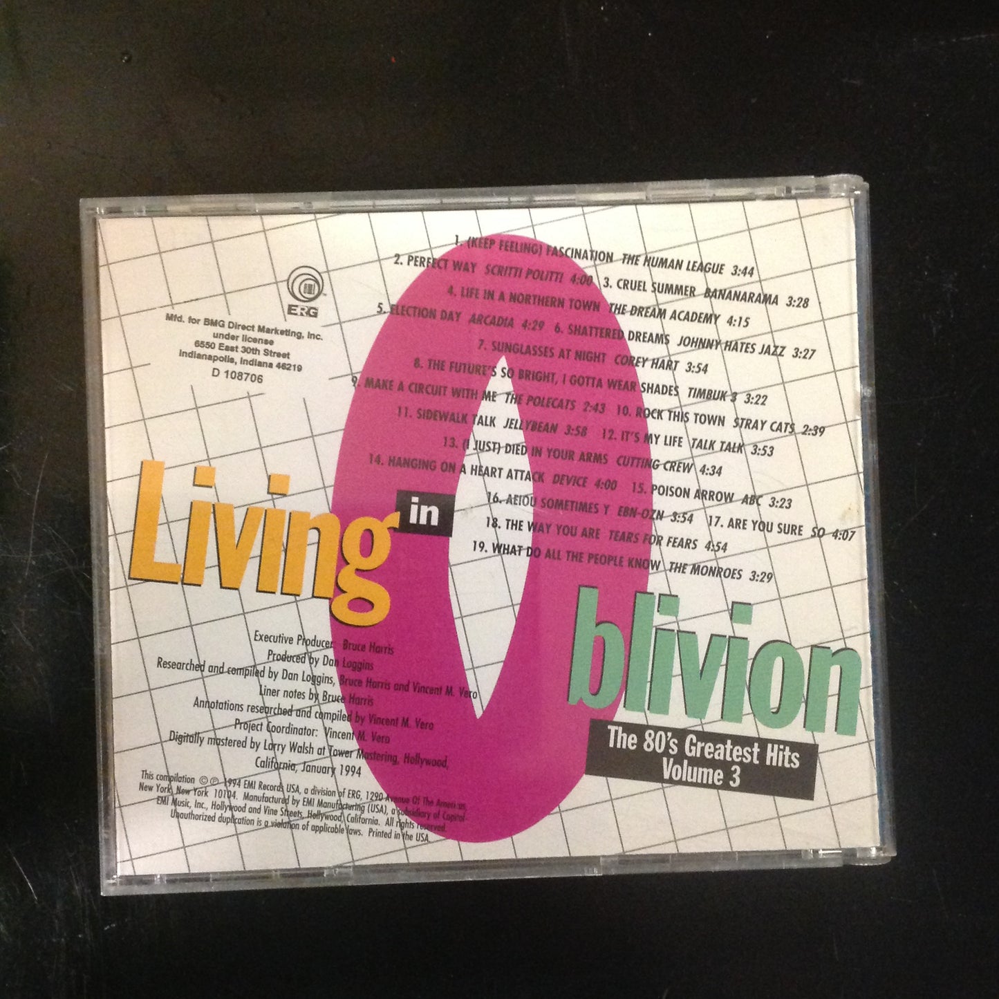 PAIR CD's Living In Oblivion Volume 2 & 3 80's Dance EMI Records D108705 D108706 Various Artists