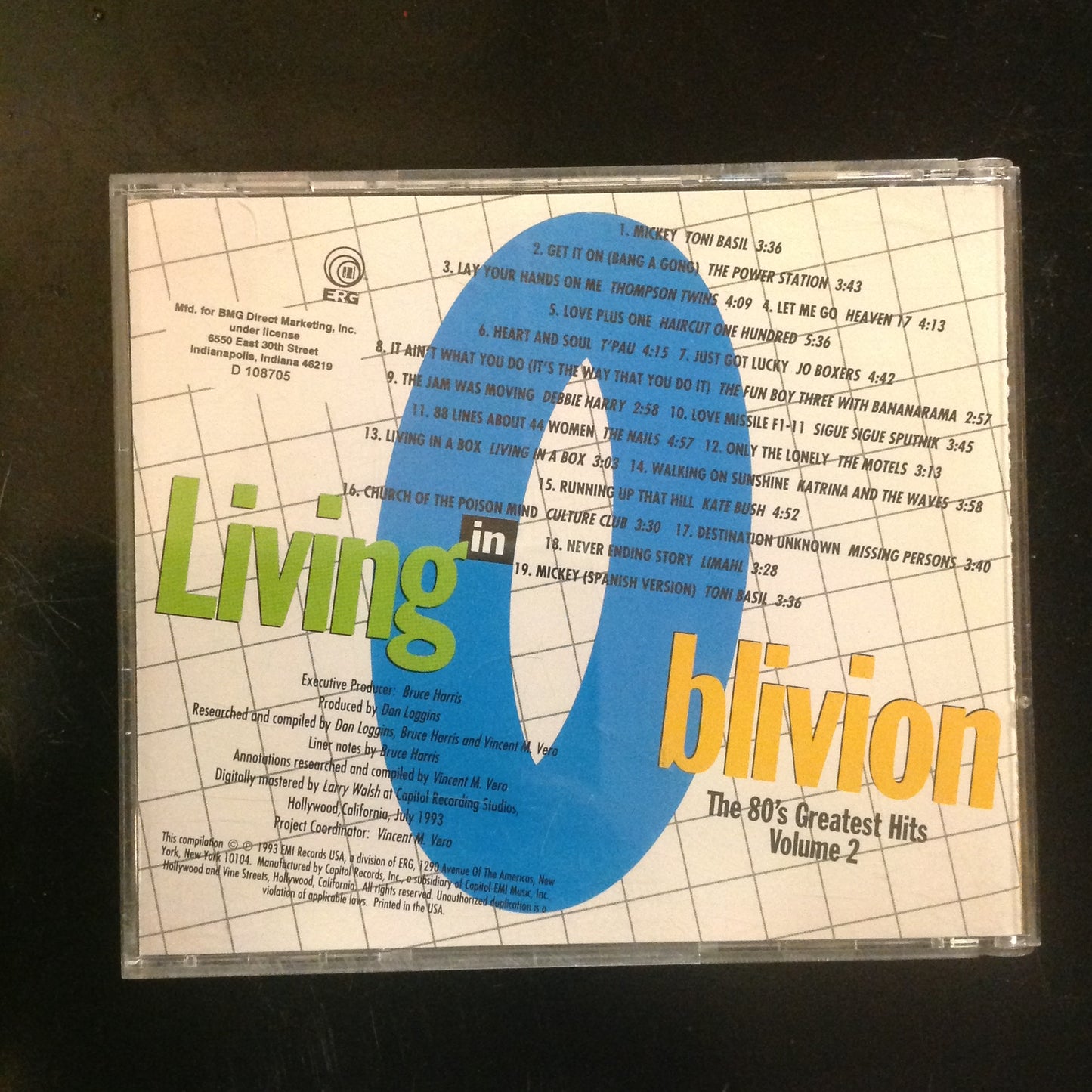 PAIR CD's Living In Oblivion Volume 2 & 3 80's Dance EMI Records D108705 D108706 Various Artists