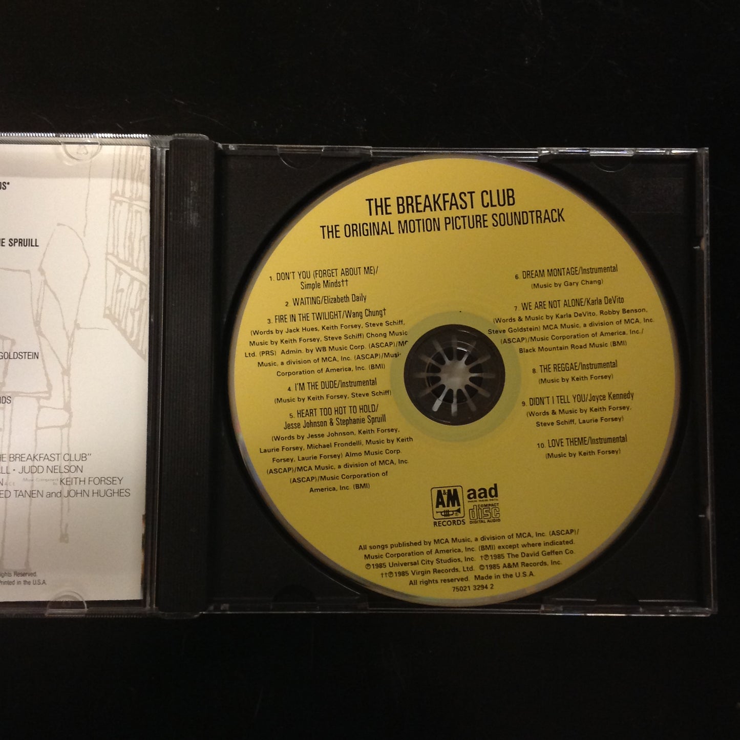 CD Soundtrack Movie Breakfast Club Various Artists CD 3294 1991