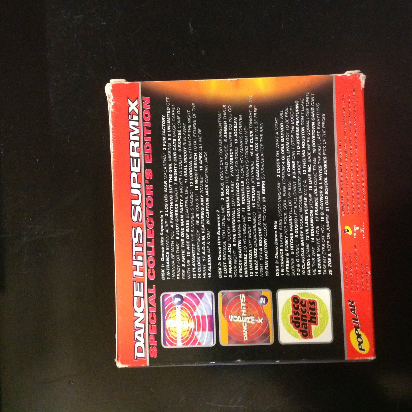 BARGAIN CD Set Supermix Dance Hits Collector's Edition 1996 3 Disc Popular Records Various Artists