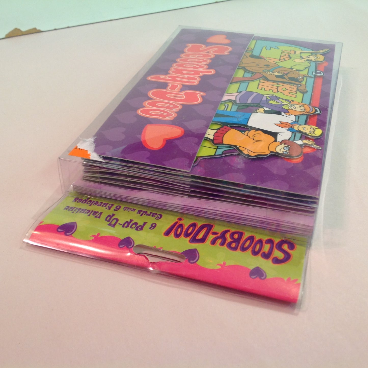 Vintage NOS Scooby-Doo 6 Pop-Up Valentine Cards with Envelopes