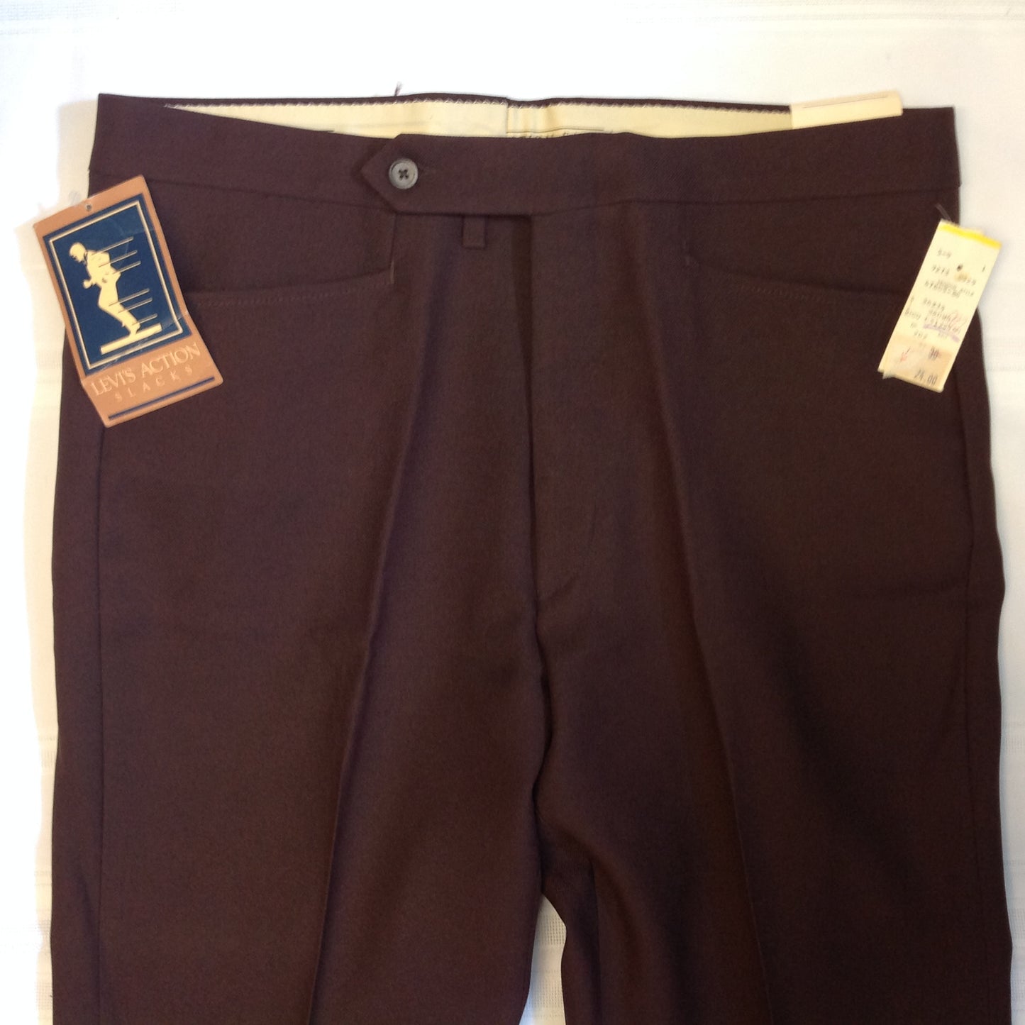 Vintage 1970's Dark Brown Levi's Action Slacks 36" x 34"