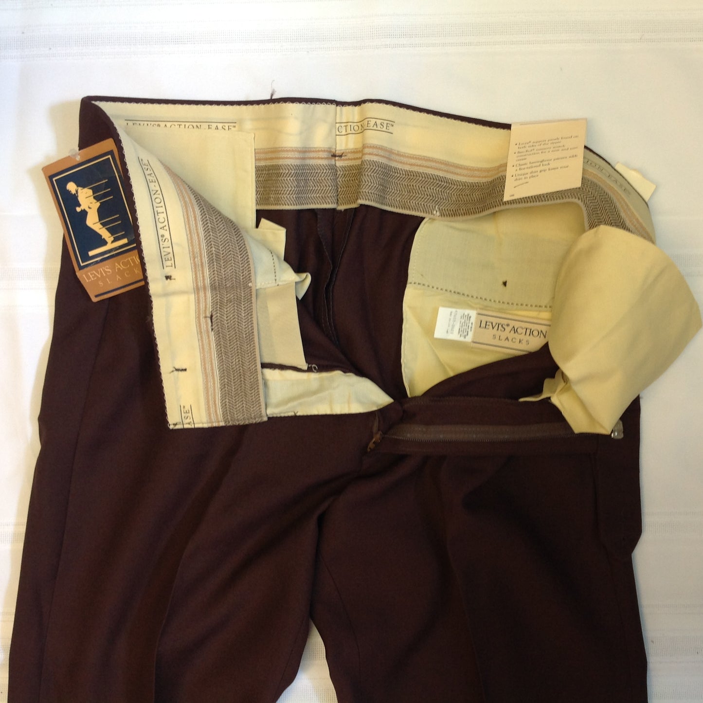 Vintage 1970's Dark Brown Levi's Action Slacks 36" x 34"