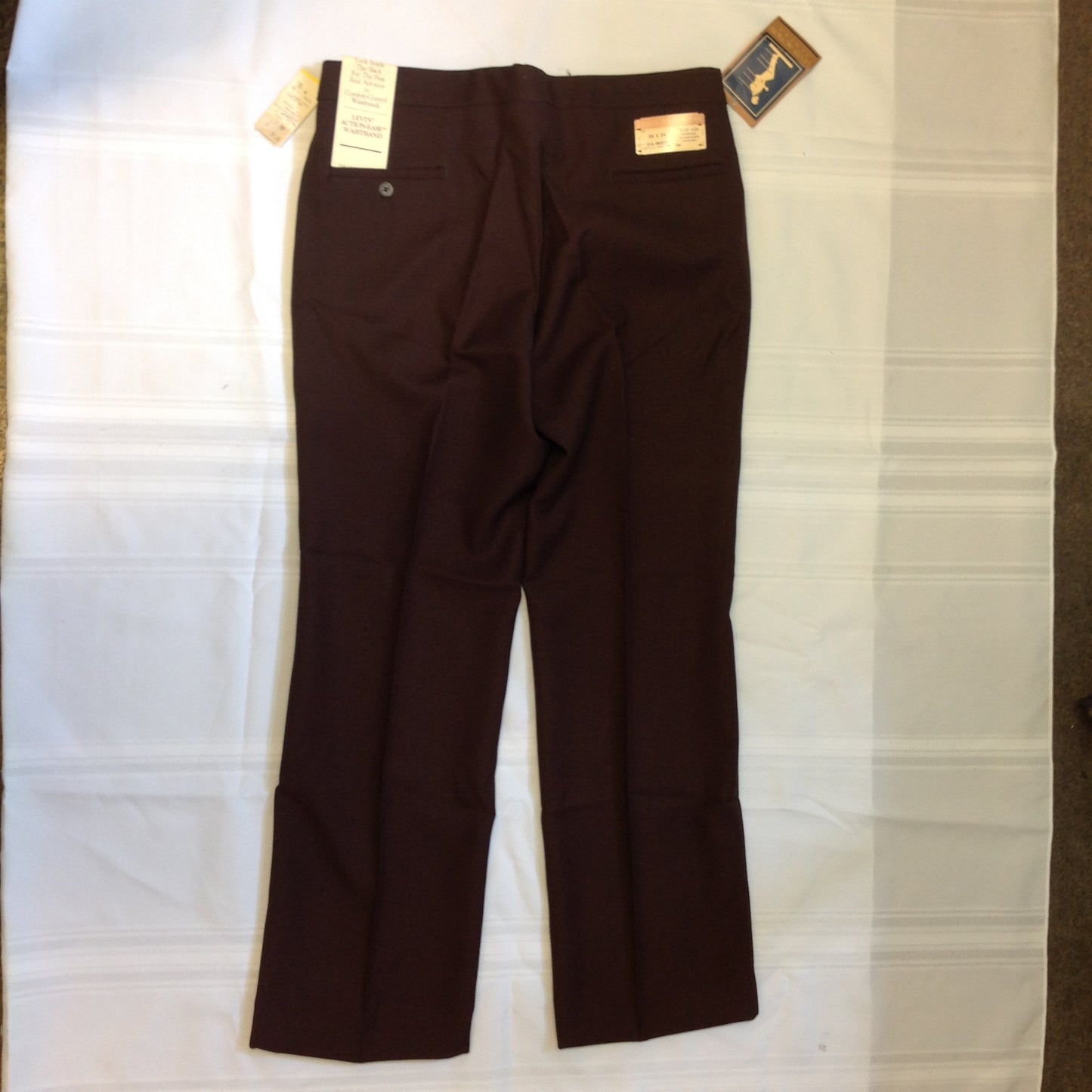 Vintage 1970's Dark Brown Levi's Action Slacks 36" x 34"