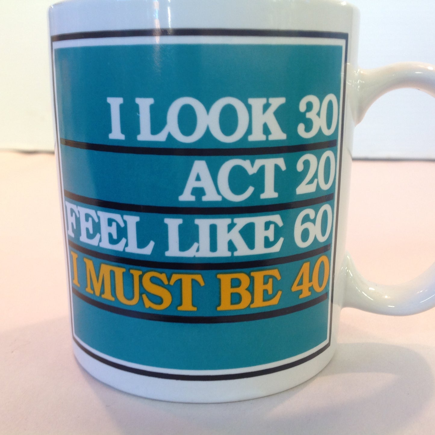 Vintage 1980's I Must Be 40 Novelty Coffee Mug Studio 4 East