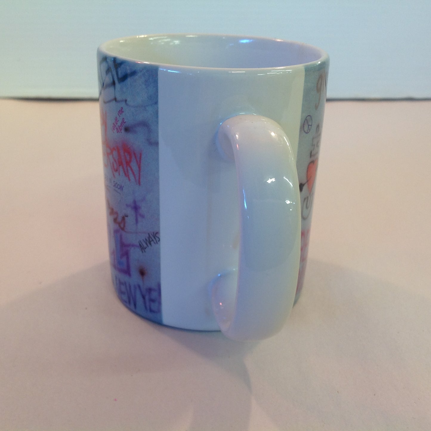 Vintage 1991 Xpres Inc The Creative Source Greeting Messages Graffiti Porcelain Coffee Mug