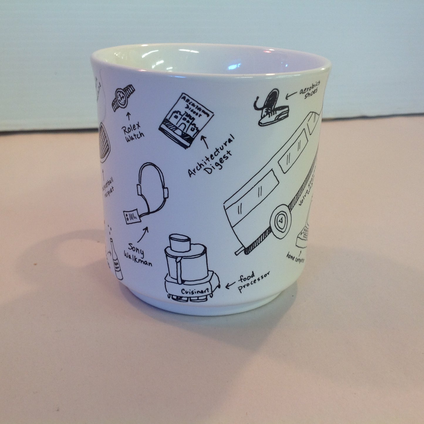 Vintage 1980's Barbara Dale Cartoon Yuppie Mug Porcelain Coffee Mug
