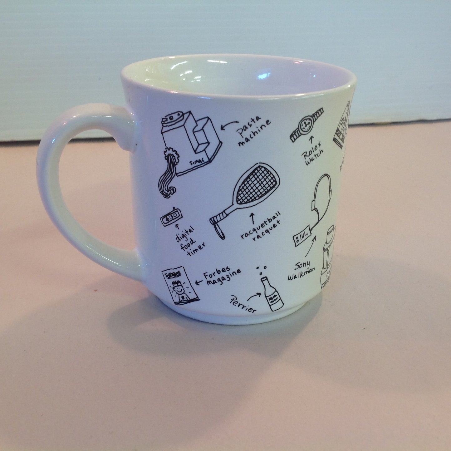 Vintage 1980's Barbara Dale Cartoon Yuppie Mug Porcelain Coffee Mug