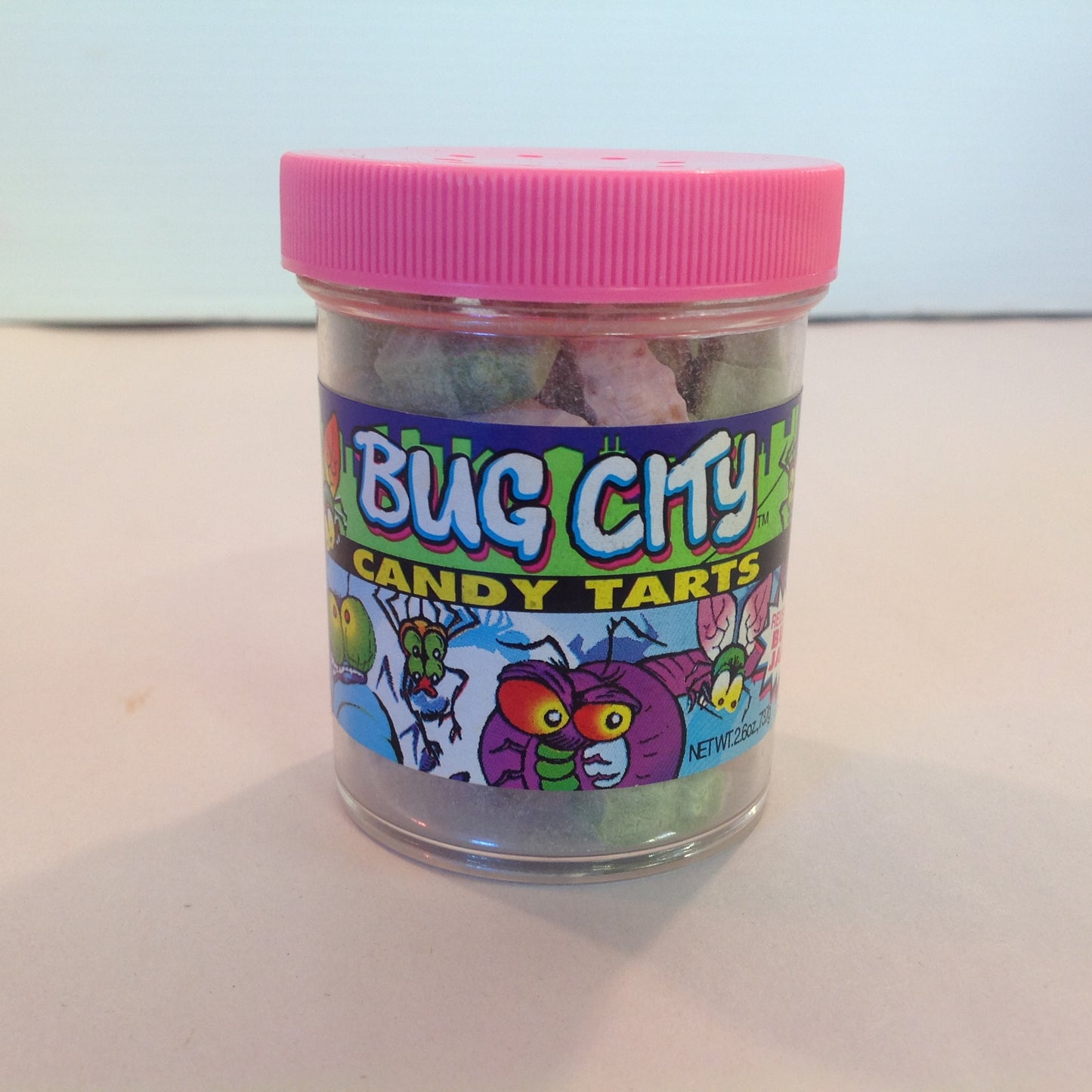 Vintage Unopened 1992 Bug City Candy Tarts Bug Jar Candy Container