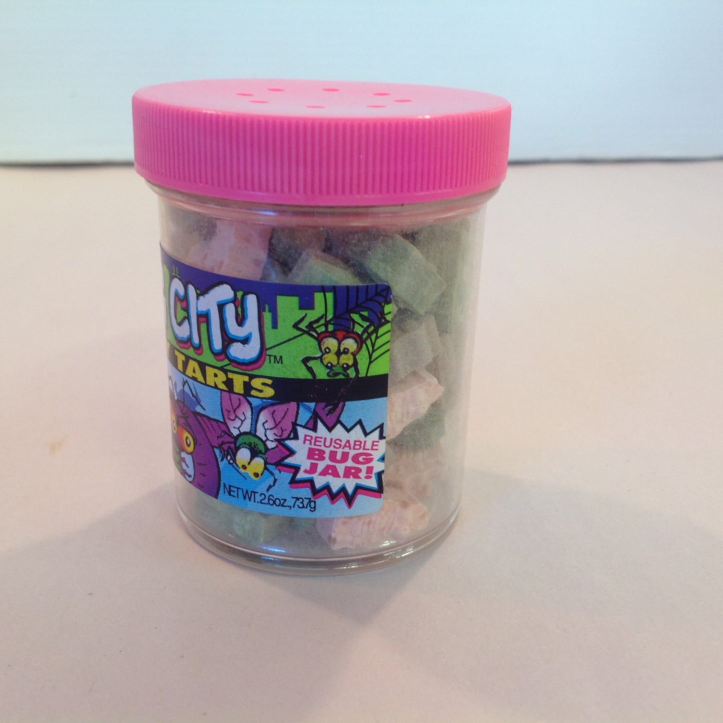 Vintage Unopened 1992 Bug City Candy Tarts Bug Jar Candy Container