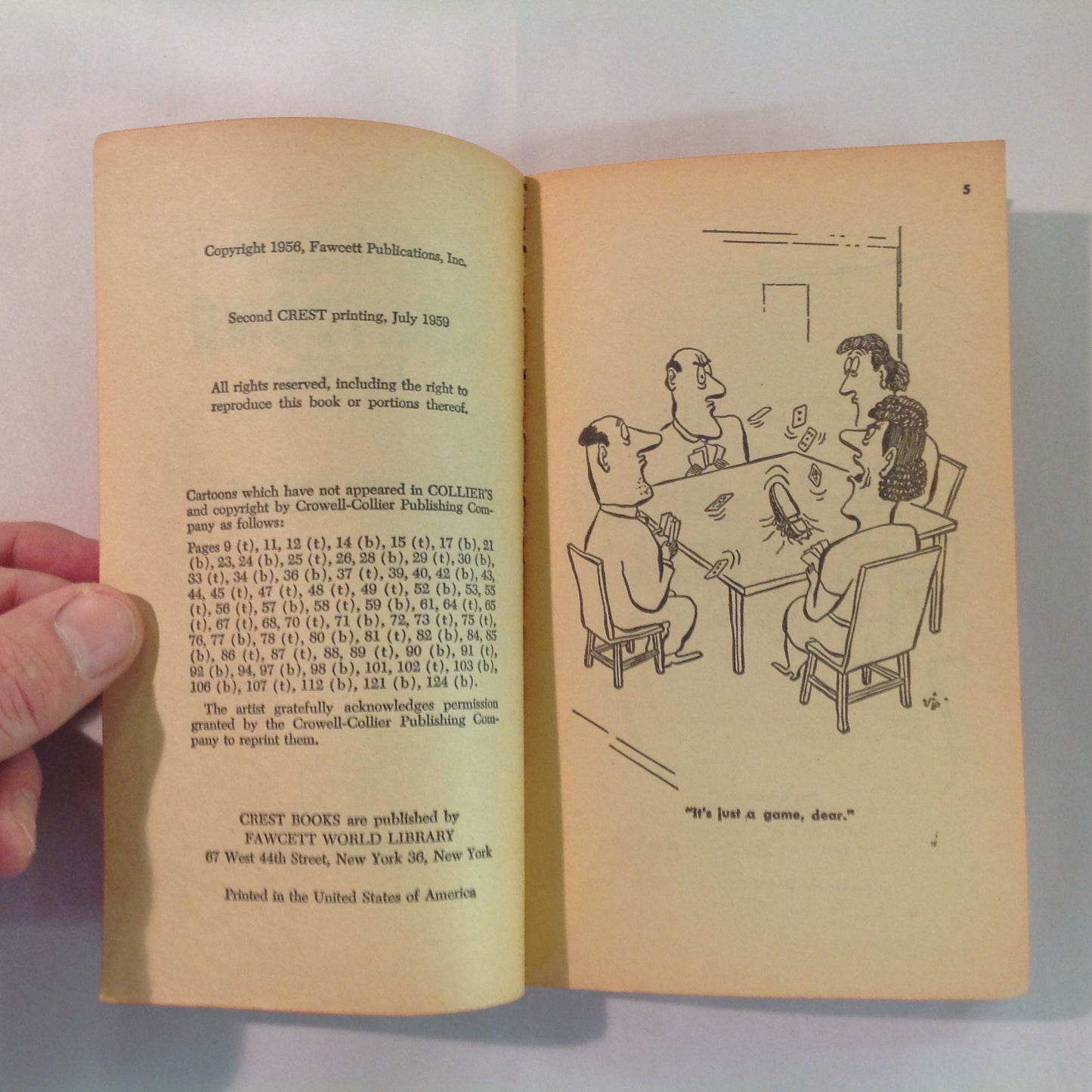 Vintage 1959 Fawcett Crest Paperback CRAZY CARTOONS By VIP