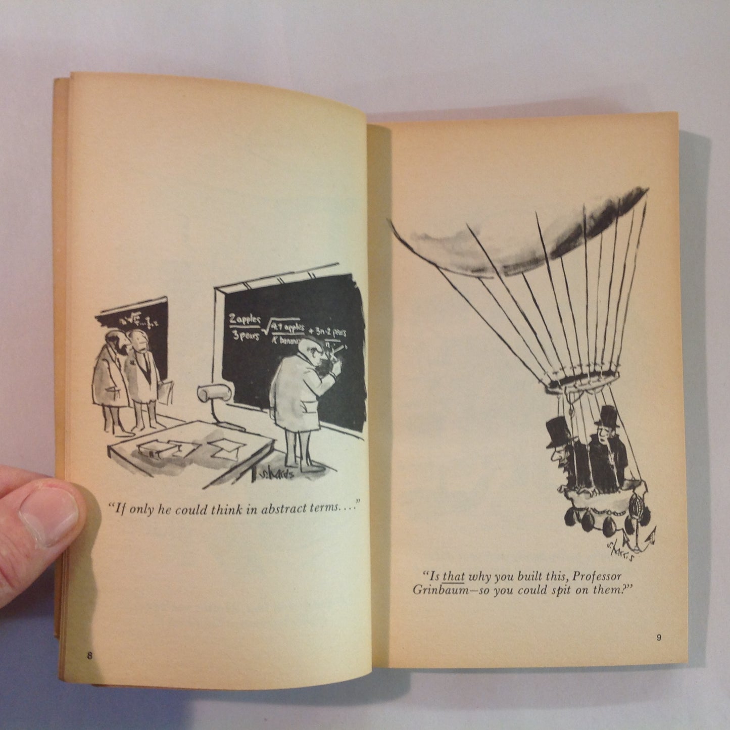 Vintage 1971 Playboy Press SO FAR, SO GOOD by Sidney Harris Cartoons from PLAYBOY