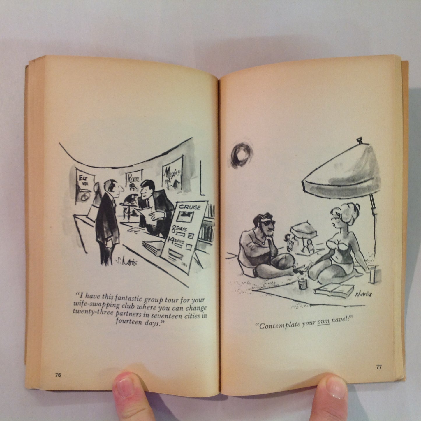 Vintage 1971 Playboy Press SO FAR, SO GOOD by Sidney Harris Cartoons from PLAYBOY