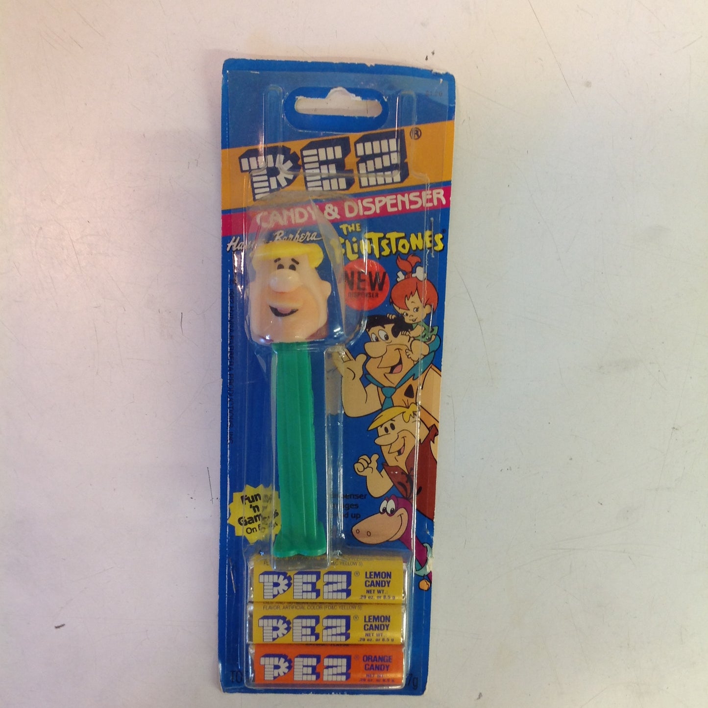 Vintage 1990's Pez Candy Dispenser w/Original Packaging Flintstones Barney Rubble