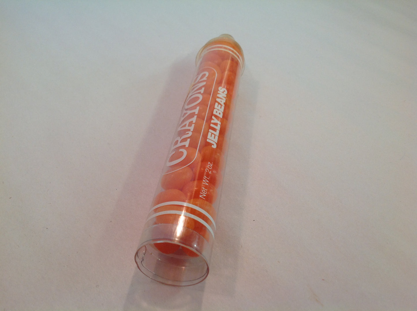 Vintage Unopened 1990's Horizon Creations Orange Crayon Jelly Beans Sealed Candy Container