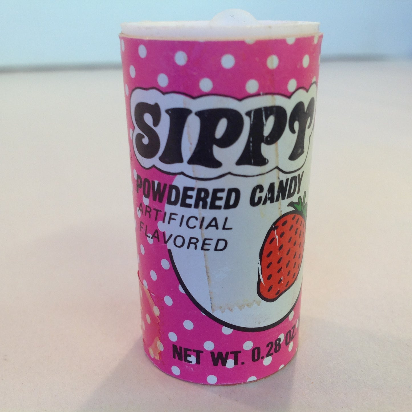 Vintage Unopened 1980's Bee International Sippy Powdered Candy Sealed Strawberry Hippy Counterculture Candy Container